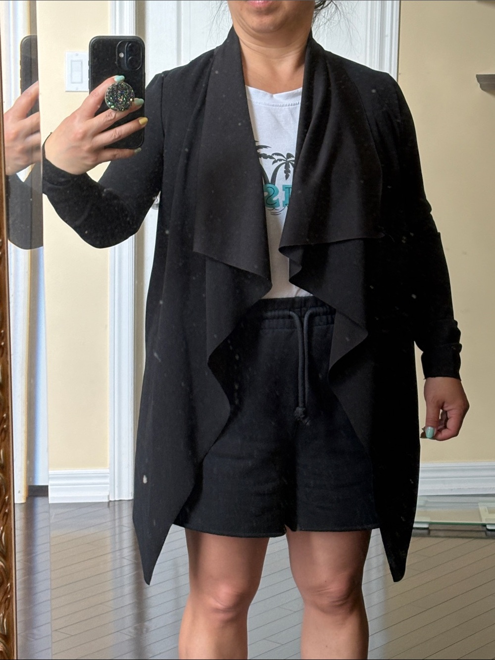 ✨5 for $20✨ Black Draped Open Front Cardigan